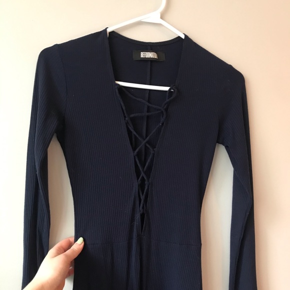 REFORMATION Edison lace up lunge sweater dress - Picture 10 of 13